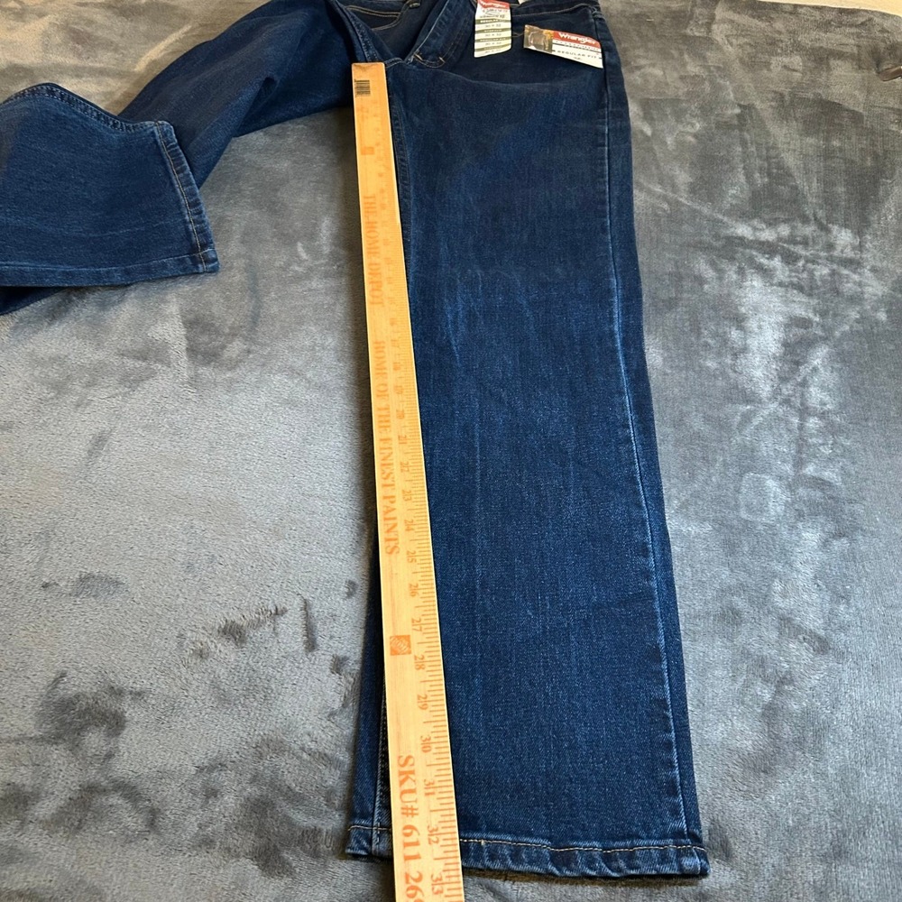 Wrangler Five Star Heritage Jeans Mens 30x32 Dark Wash Blue Regular Stretch NWT - Picture 9 of 13